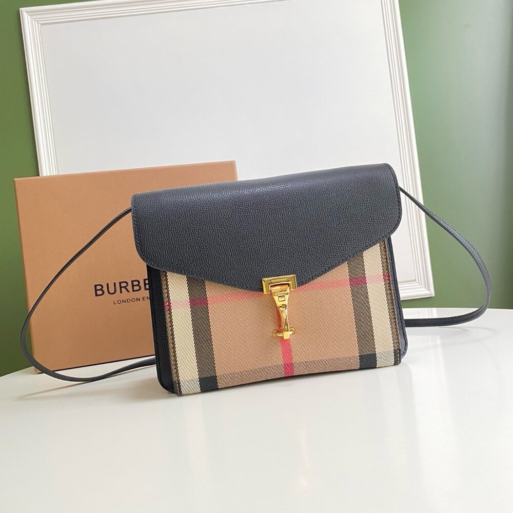 Burberry Vintage Check Leather Crossbody Bag (Small)